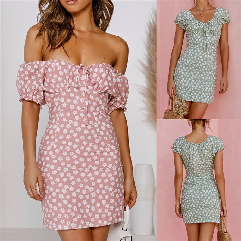 Cute Vestidos Print Ladies bodycon Boho Women Dresses Party - Fashionner