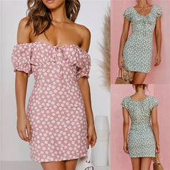 Cute Vestidos Print Ladies bodycon Boho Women Dresses Party - Fashionner