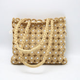 Woven Handbags Pearl Handbag - Fashionner