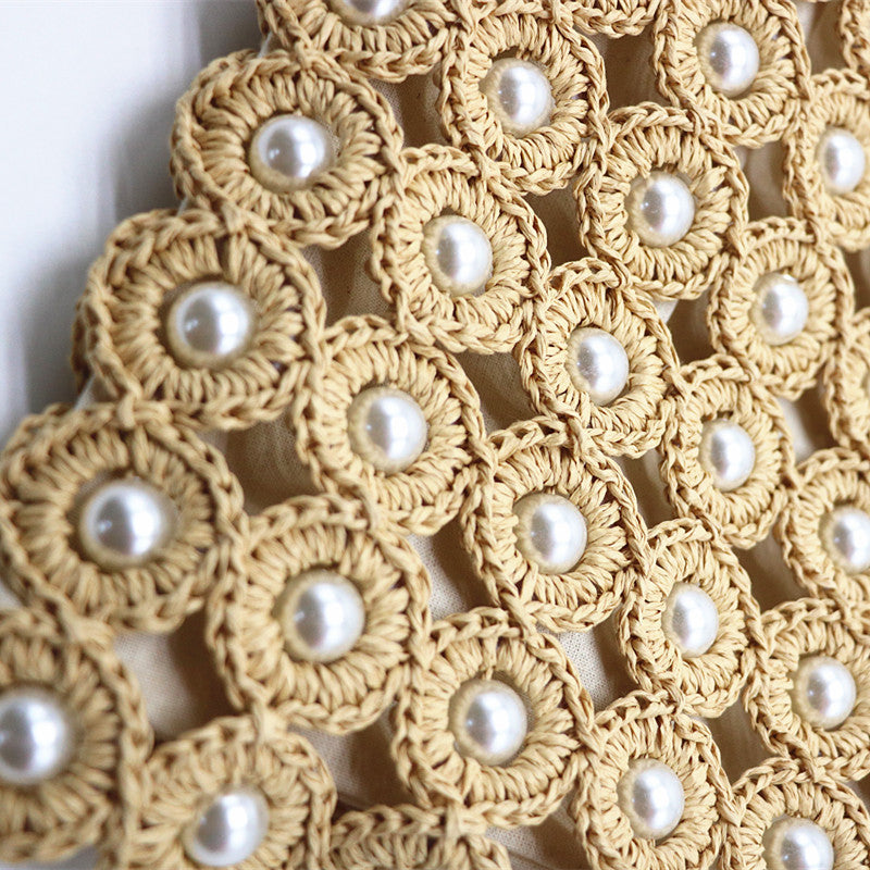 Woven Handbags Pearl Handbag - Fashionner