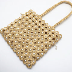 Woven Handbags Pearl Handbag - Fashionner