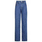 Women's Trousers Back Big Butterfly Print Drape Straight-leg Jeans Women Casual Trousers