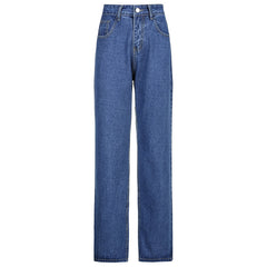 Women's Trousers Back Big Butterfly Print Drape Straight-leg Jeans Women Casual Trousers