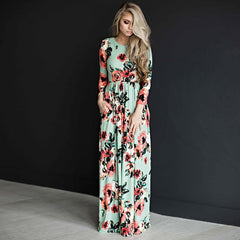 Fashion Dresses Women Printed Party Gown Ladies - Fashionner