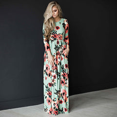 Fashion Dresses Women Printed Party Gown Ladies - Fashionner