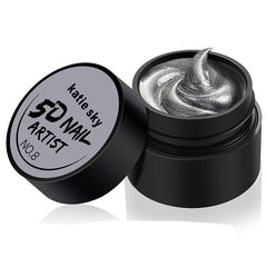 Painted Metal Painted Glue 5D Three-dimensional Nail Phototherapy Pull Line Nail Polish Glue - Fashionner
