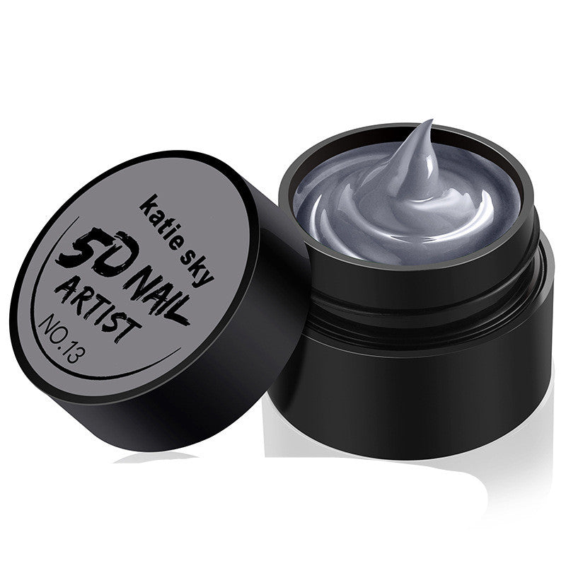 Painted Metal Painted Glue 5D Three-dimensional Nail Phototherapy Pull Line Nail Polish Glue - Fashionner