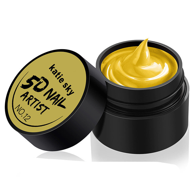 Painted Metal Painted Glue 5D Three-dimensional Nail Phototherapy Pull Line Nail Polish Glue - Fashionner