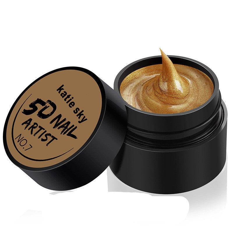 Painted Metal Painted Glue 5D Three-dimensional Nail Phototherapy Pull Line Nail Polish Glue - Fashionner