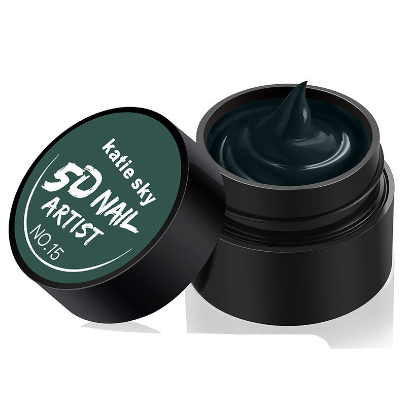 Painted Metal Painted Glue 5D Three-dimensional Nail Phototherapy Pull Line Nail Polish Glue - Fashionner