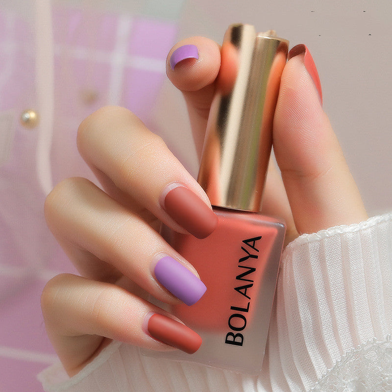 Peelable Nail Polish Matte Matte Nail Polish Odor-Free Water-Based Nail Polish Candy Color Nail Polish - Fashionner
