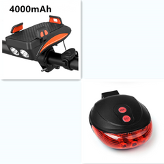 Motorcycle Bicycle Phone Holder Support Charging For Cell Phone With Bike Bell Power Bank Bicycle Front Lamp Flashlight - Fashionner