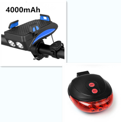 Motorcycle Bicycle Phone Holder Support Charging For Cell Phone With Bike Bell Power Bank Bicycle Front Lamp Flashlight - Fashionner