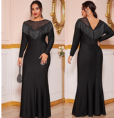 Fat Women Plus Size Evening Party Prom Long Dress Dresses - Fashionner