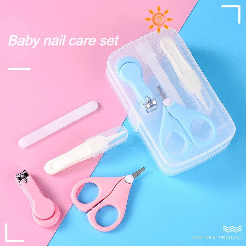 Baby Nail File Combination Set Baby Nail Clipper Four-Piece Set Baby Safety Nail Clipper - Fashionner