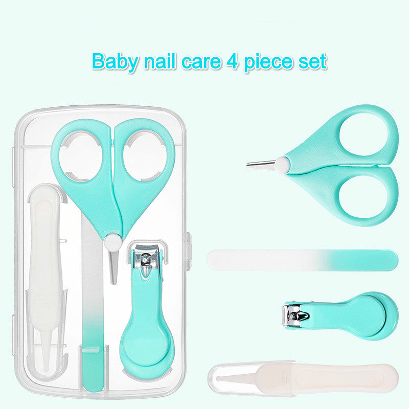 Baby Nail File Combination Set Baby Nail Clipper Four-Piece Set Baby Safety Nail Clipper - Fashionner