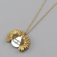 You Are My Sunshine Sunflower Necklace Women Men - Fashionner