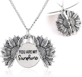 You Are My Sunshine Sunflower Necklace Women Men - Fashionner