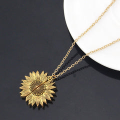 You Are My Sunshine Sunflower Necklace Women Men - Fashionner