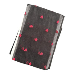 Red Small Love Stockings Ultra-thin Transparent Black Silk Polka Dot Pantyhose Anti-snagging - Fashionner