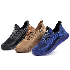 Anti Smashing And Anti Stab Safety Shoes Breathable Deodorant And Wear Resistant Work Shoes Soft Soled Protective Shoes - Fashionner
