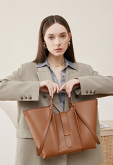 Cowhide Large Capacity Totes High-grade Women's Bag - Fashionner