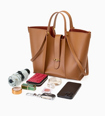 Cowhide Large Capacity Totes High-grade Women's Bag - Fashionner