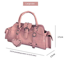 Square Rivet Hand-carrying Hand-carrying Crossbody Bag - Fashionner