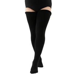 Knee Length Anti Slip Long Tube With Thick Wool Knitted Garter Buckle - Fashionner