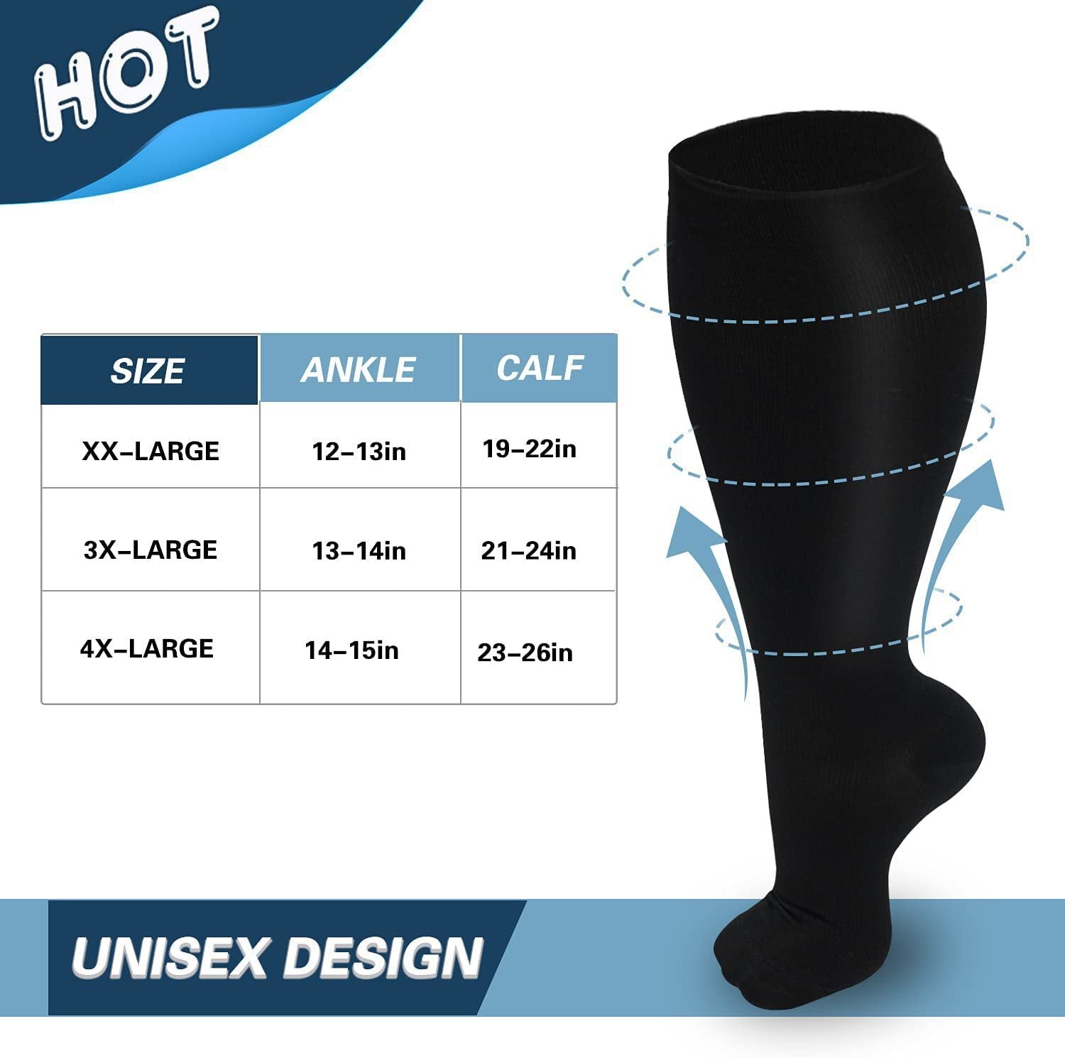 Women's Large Over-the-knee Calf Socks - Fashionner