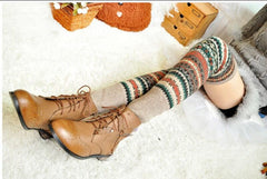 Fluorescent Thickened Camouflage Wool Autumn And Winter Boots Leg Gaurd Set - Fashionner