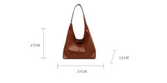 Casual Soft Leather Large Capacity Shoulder Bag - Fashionner
