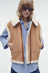 Street Fashion 3 Color Fur Vest Coat 9605 - Fashionner