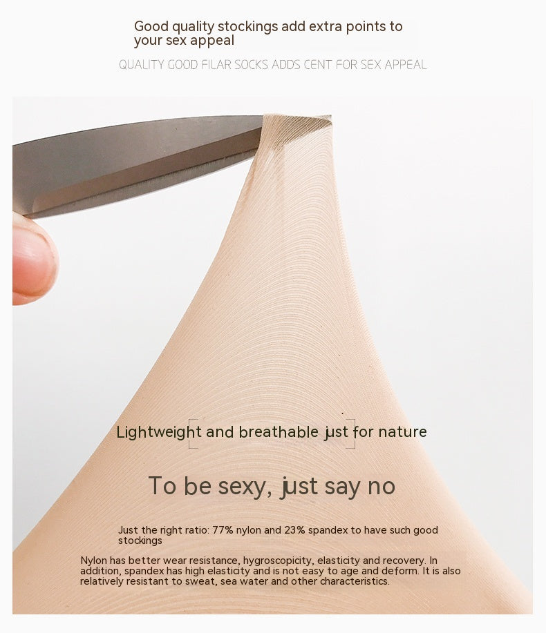 Spring New Mask Steel Wire Stocking Anti-snagging Thin Pantyhose Non-slip Silicone - Fashionner