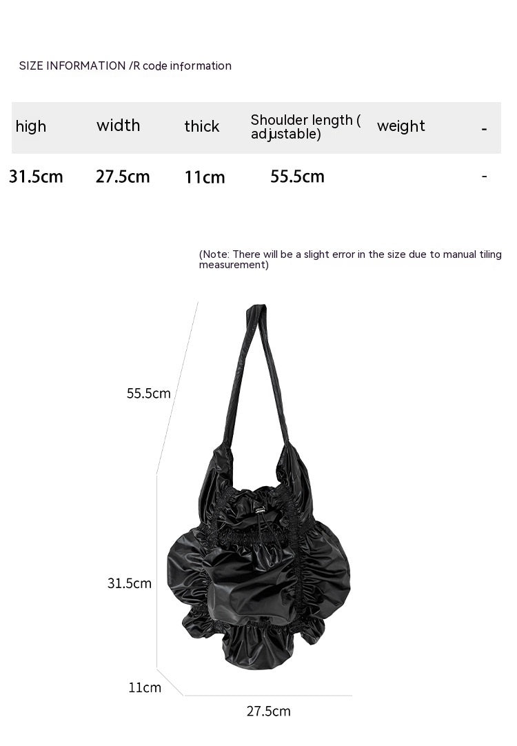 Special-interest Design Pleated Large Capacity Shoulder Bag - Fashionner