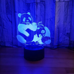 3D Small Night Lamp Panda Atmosphere Creative Touch