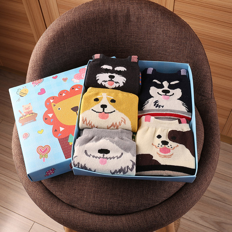 Cute Cartoon Three-dimensional Pure Cotton Mid Tube Christmas Couple Socks - Fashionner