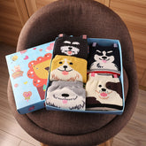 Cute Cartoon Three-dimensional Pure Cotton Mid Tube Christmas Couple Socks - Fashionner