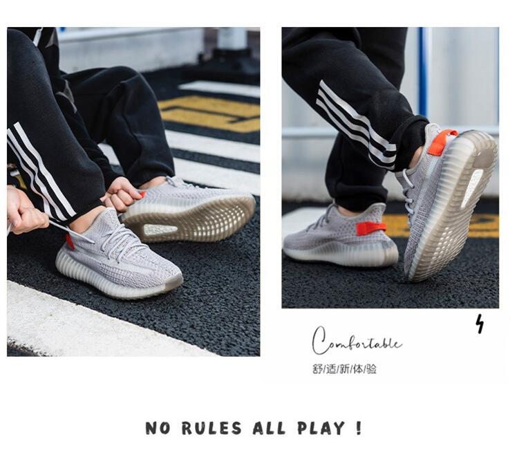 Ins super hot summer new men's and women's flying sports casual breathable coconut luminous running shoes children's shoes - Fashionner