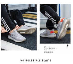 Ins super hot summer new men's and women's flying sports casual breathable coconut luminous running shoes children's shoes - Fashionner