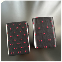 Red Small Love Stockings Ultra-thin Transparent Black Silk Polka Dot Pantyhose Anti-snagging - Fashionner