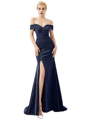 Split banquet women's fishtail evening dress