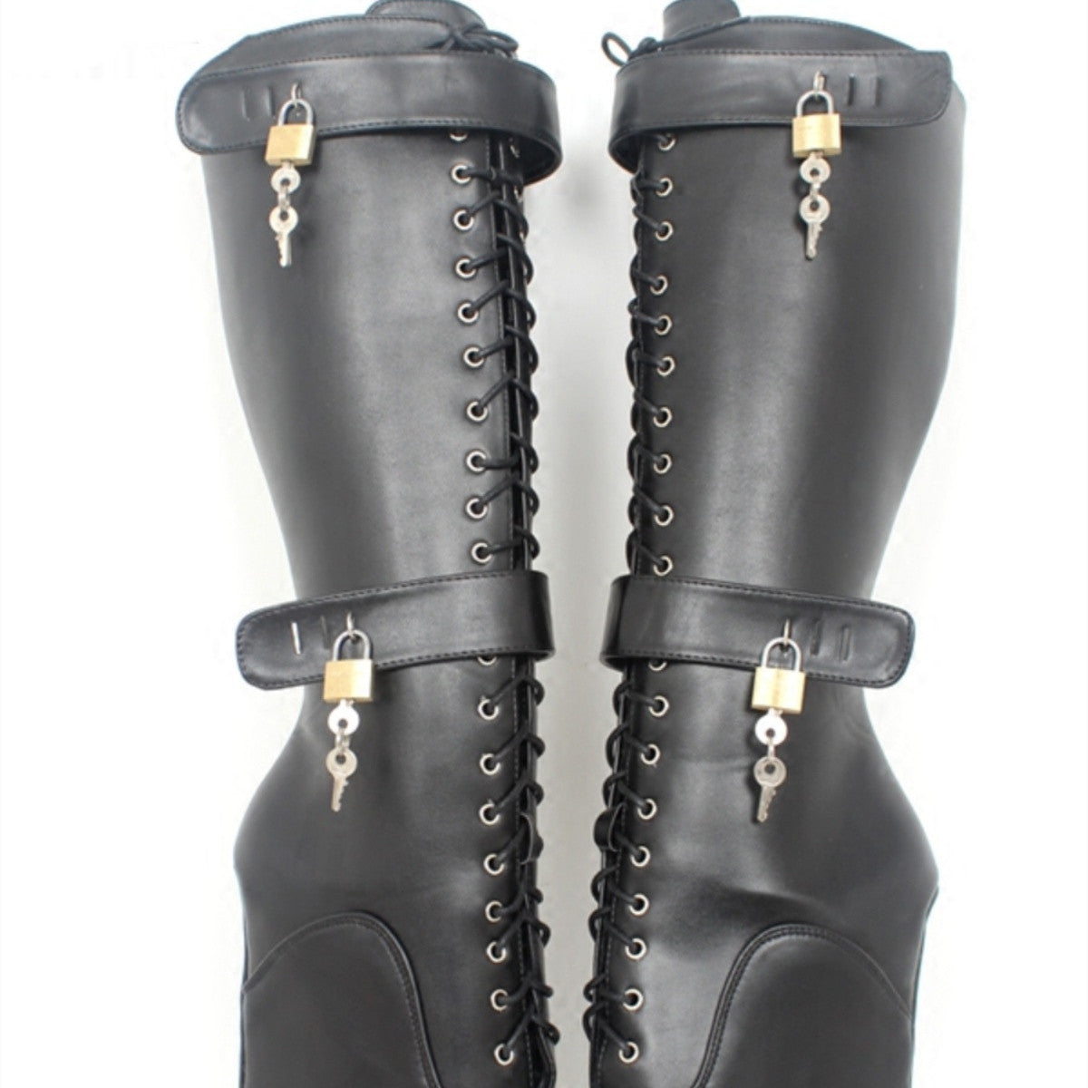 Stretch Slim Lace Up Thigh High Boots - Fashionner