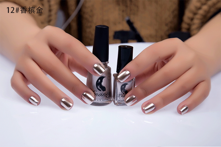 Stainless Steel Color Mirror Silver Nail Polish - Fashionner