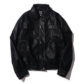 Japanese Vintage PU Motorcycle Leather Jacket - Fashionner