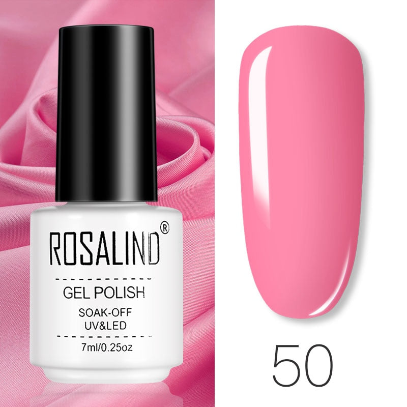 ROSALIND Gel Polish Set Manicure for Nails Semi Permanent Vernis top coat UV LED Gel Varnish Soak Off Nail Art Gel Nail Polish - Fashionner