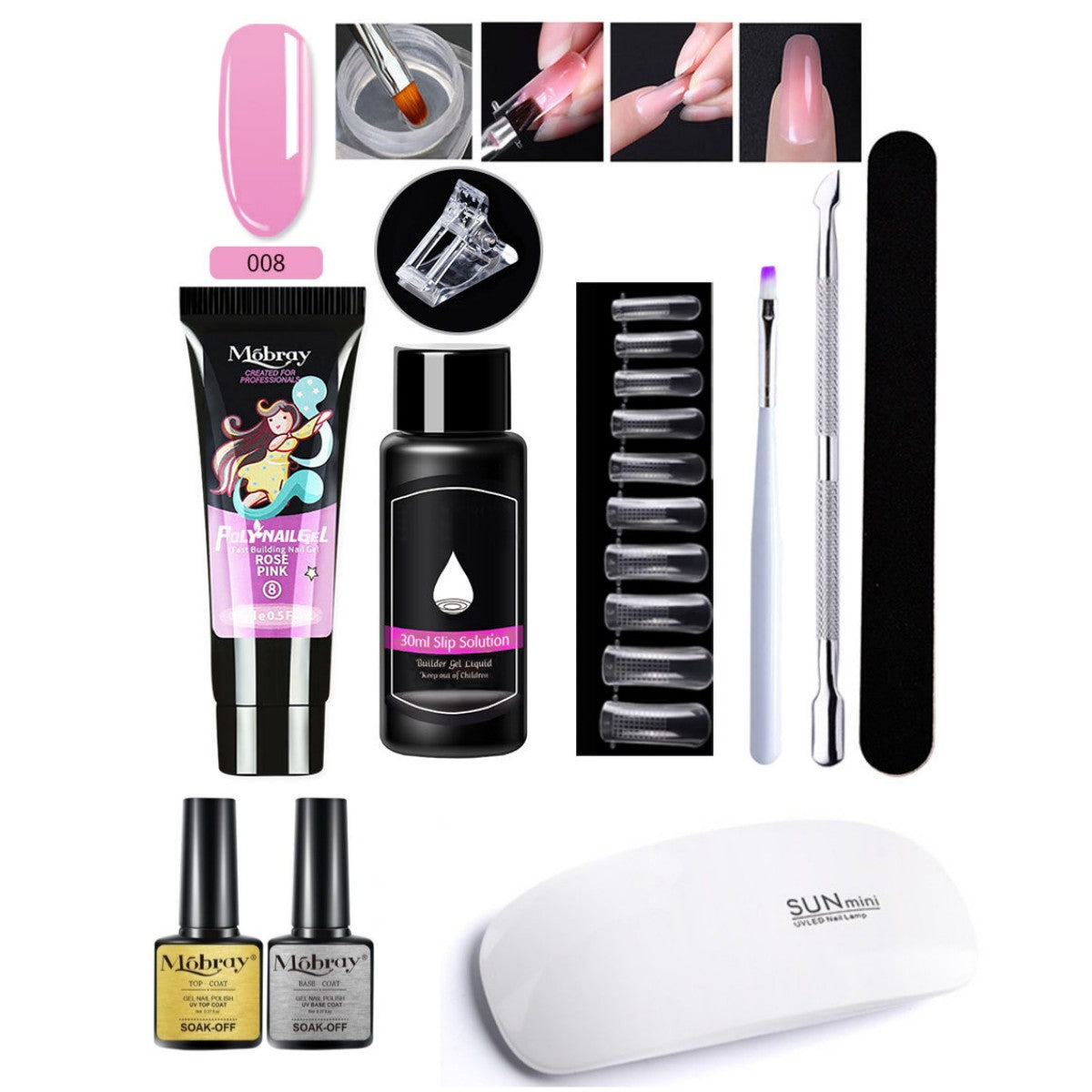7-Piece Nail Art Crystal Extender Set - Fashionner