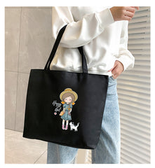 Women's Canvas Bag New Shoulder Handbag Student Tote One Piece - Fashionner