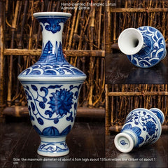 Jingdezhen Ceramic Small Vase Hydroponic Antique Shelf Ornament Hand-painted Blue And White Porcelain Bottle Souvenirs