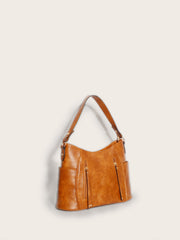 Retro Double Zipper Tassel Women's Portable Shoulder Bag